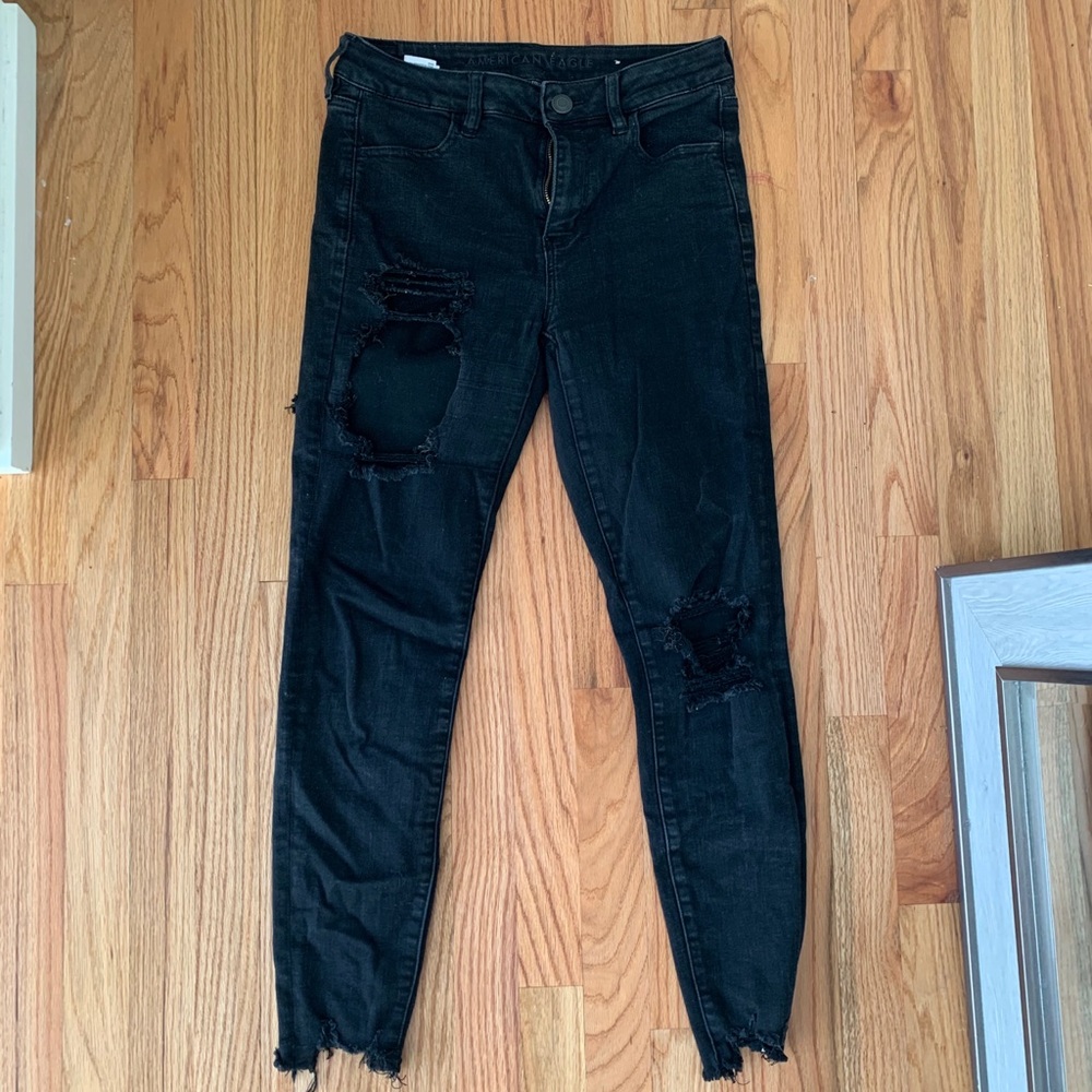 Black ripped jeans